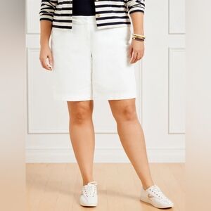 Talbots Perfect 9.5" Short, White, Women's Size 16P